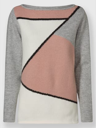 Pull en tricot fil argenté brillant couleur argenté (Image 4)