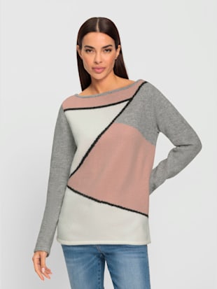 Pull en tricot fil argenté brillant couleur argenté (Image 2)