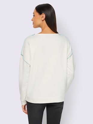 Sweat-shirt coutures contrastées