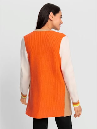 Veste en tricot motif color block tendance