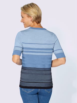 Pull à manches courtes joli motif tricoté