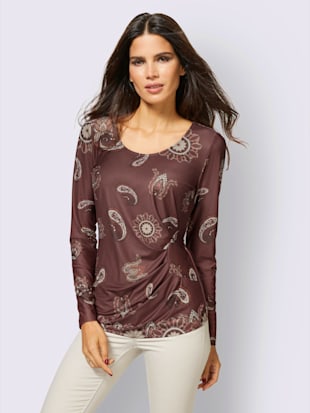 T-shirt imprimé détails en paisley