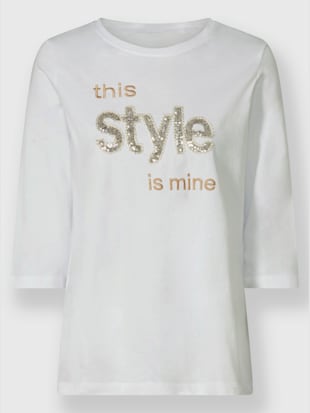 T-shirt à manches 3/4 paillettes brillantes (Image 4)