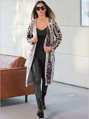 Manteau en tricot tricot jacquard de qualité