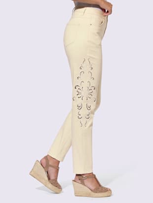 Pantalon empiècement en dentelle transparent sur les côtés (Image 2)