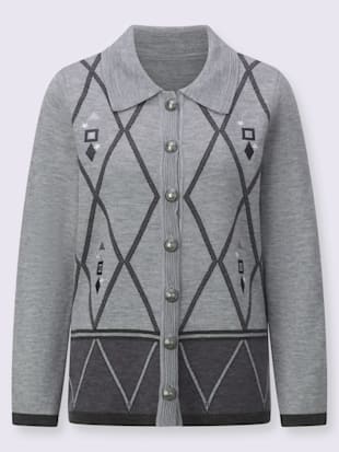 Veste en tricot jacquard 30% laine (Image 4)