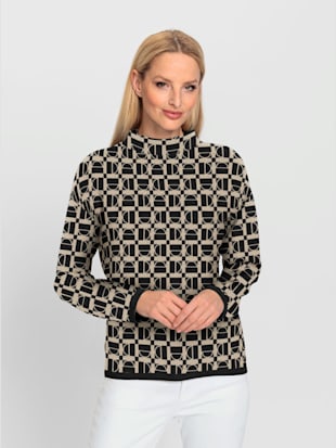 Pull jacquard motif graphique