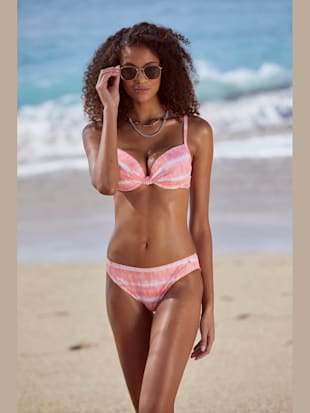 Haut de maillot de bain à armatures imprimé, effet de couleur différent pour chaque pièce