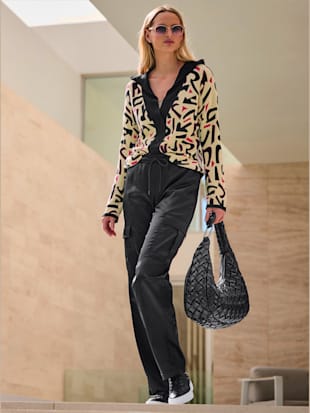 Pantalon cargo qualité satin légèrement brillante (Image 4)