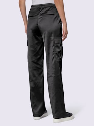 Pantalon cargo qualité satin légèrement brillante (Image 3)