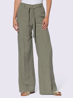 Pantalon en lin style marlène ample