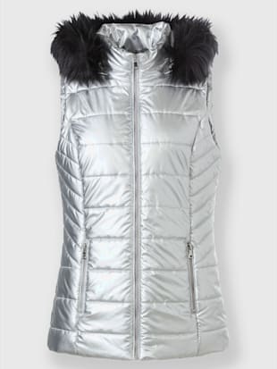 Gilet matelassé veste à la brillance métallisée