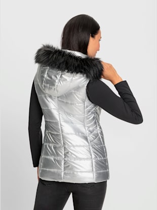 Gilet matelassé veste à la brillance métallisée