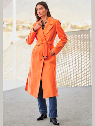 Manteau orange femme sale