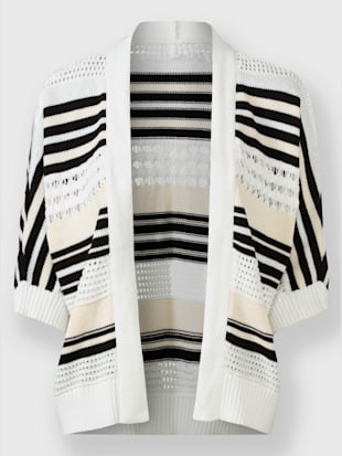 Cardigan motif ajouré transparent discret (Image 4)