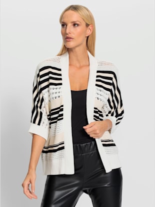 Cardigan motif ajouré transparent discret (Image 2)