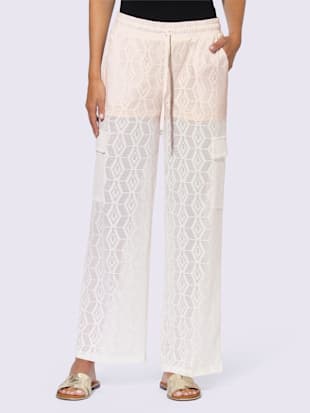 Pantalon en jersey motif découpé au laser (Image 1)