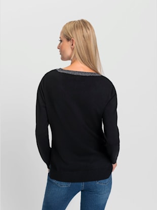 Pull joli imprimé couleur argent devant