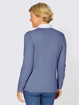 Veste en tricot motif tricoté avec partie ajourée devant