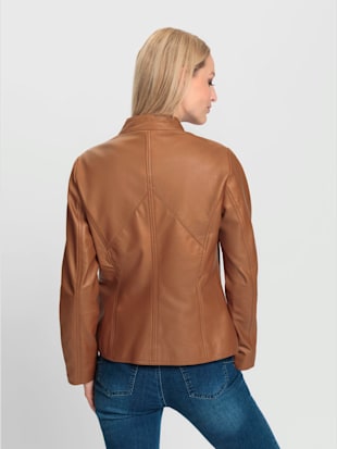 Veste en cuir pur cuir d'agneau nappa