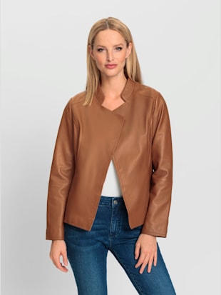 Veste en cuir pur cuir d'agneau nappa