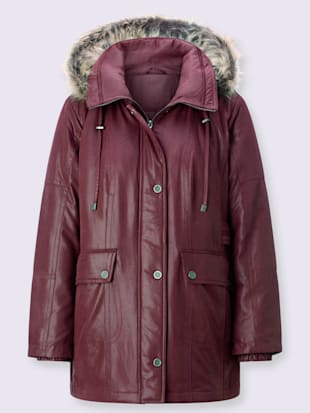 Veste capuche amovible avec empiècement imitation fourrure (Image 3)