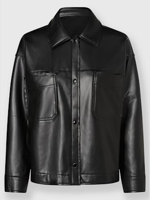 Veste chemisier imitation cuir souple (Image 4)