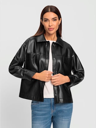 Veste chemisier imitation cuir souple (Image 2)