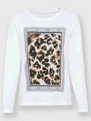 T-shirt imprimé léopard devant
