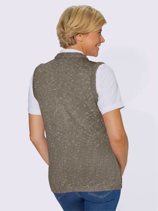 Gilet en tricot mélange de cotons agréable à porter