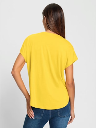 T-shirt à manches courtes encolure en v chevauchante (Image 2)
