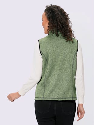 Gilet polaire effet tricoté polaire et maille