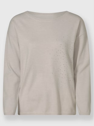 Pull encolure ronde petites pierres fantaisie tendance (Image 4)
