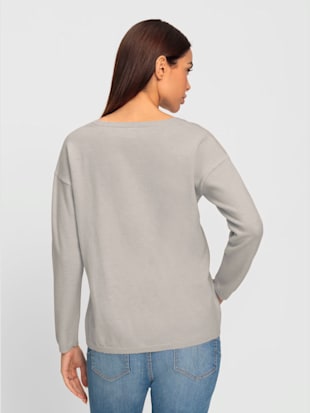 Pull encolure ronde petites pierres fantaisie tendance (Image 3)