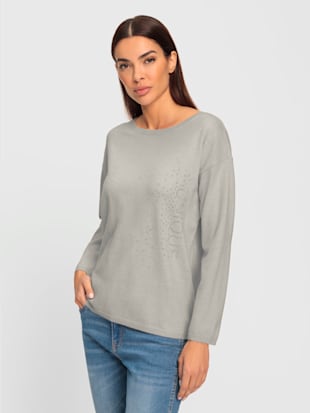Pull encolure ronde petites pierres fantaisie tendance (Image 2)