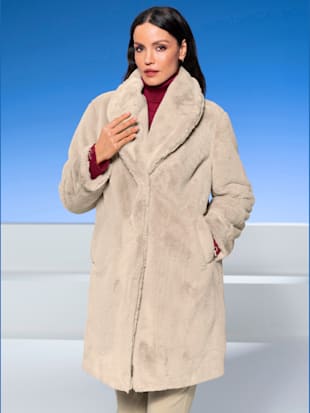 Manteau imitation fourrure douce