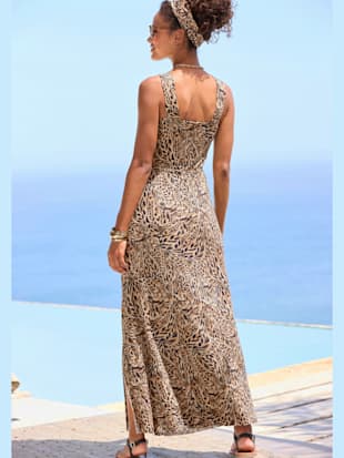 Robe longue encolure en v