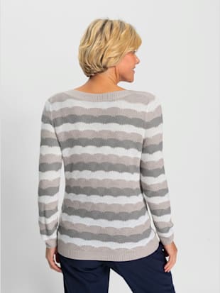 Pull à manches longues superbe motif tricoté (Image 3)