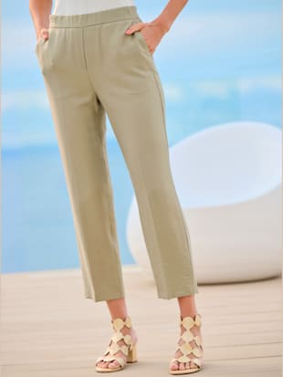 Pantalon plissé matière structurée mate et brillante (Image 4)