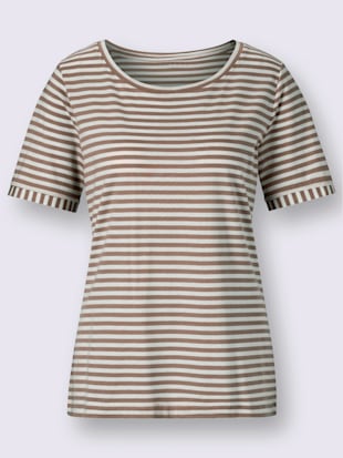 T-shirt femme rayures col rond