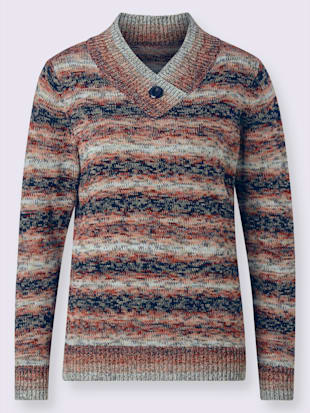 Pull à manches longues fil chiné doux