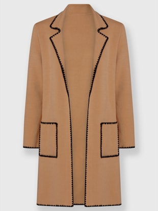 Manteau en tricot superbes coutures contrastées (Image 4)