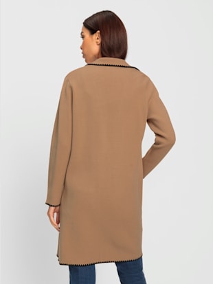 Manteau en tricot superbes coutures contrastées (Image 3)