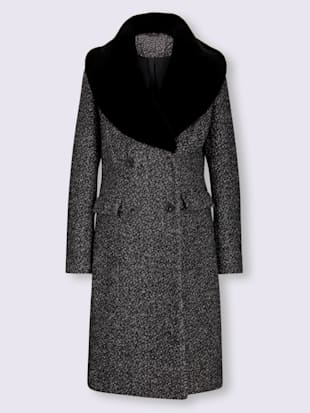 Manteau aspect bouclé élégant