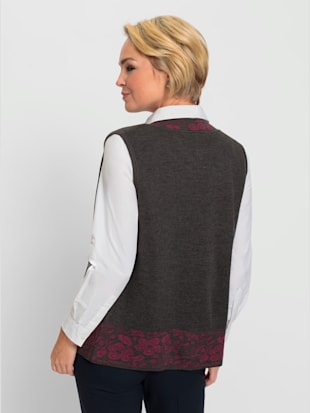 Gilet en tricot 50% laine vierge