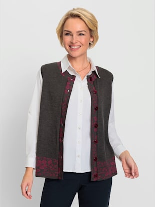 Gilet en tricot 50% laine vierge