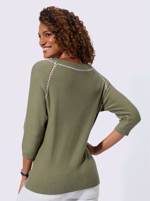 Pull à manches 3/4 avec viscose (ecovero)