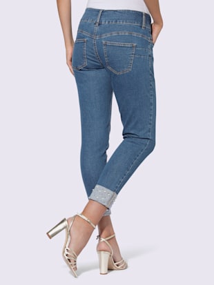 Jean push-up perles et petites pierres brillantes fantaisie (Image 3)