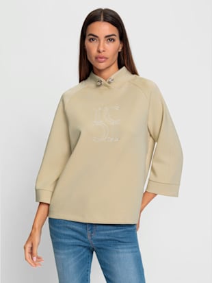 Sweatshirt motif de broderie haute qualité