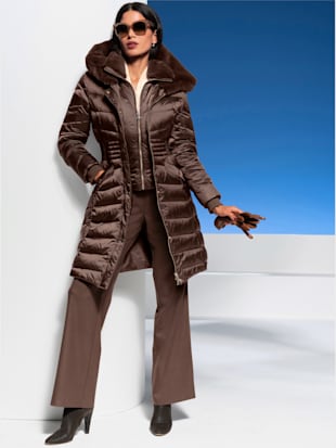 Manteau matelassé aspect 2 en 1 avec empiècement gilet